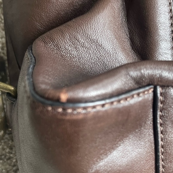 EUC Frye Gia Convertible Backpack genuine leather dark brown coffee espresso - Picture 8 of 8